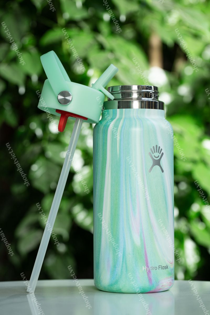 Hydro flask Jelly Green wide flex Straw cap 32oz (946ml)